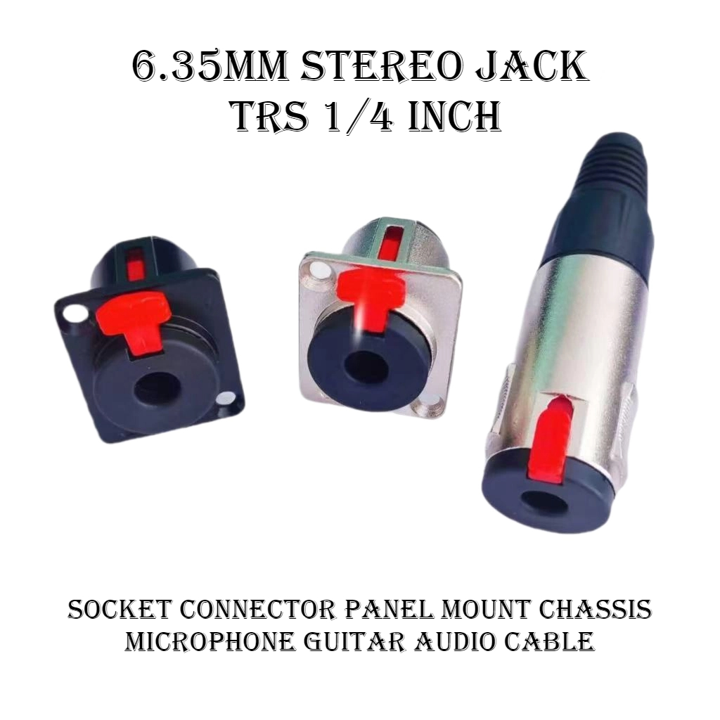 Trs Cable - 1Pcs 6.35mm Stereo Female Jack TRS