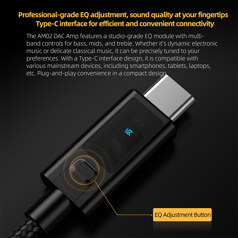 KZ AM02 TYPE-C TO 3.5 Integrat - Headphone Amplifier recension och pris
