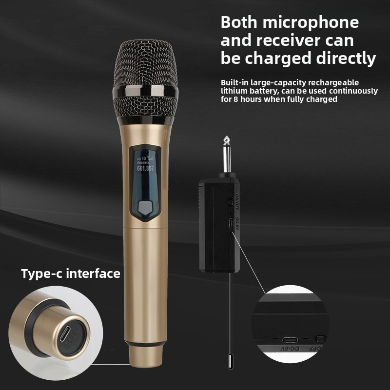 Wireless Microphone 2 Channels - Ribbon Microphone recension och pris