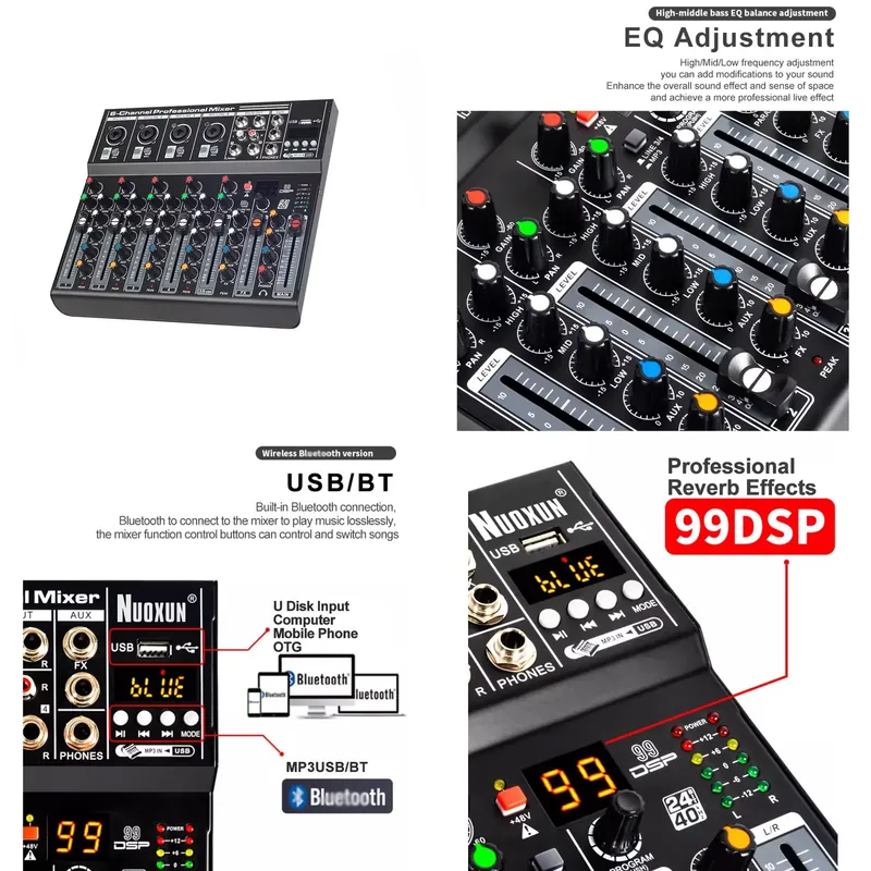 Audio Mixer Sound Board Consol - Audio Interface recension och pris