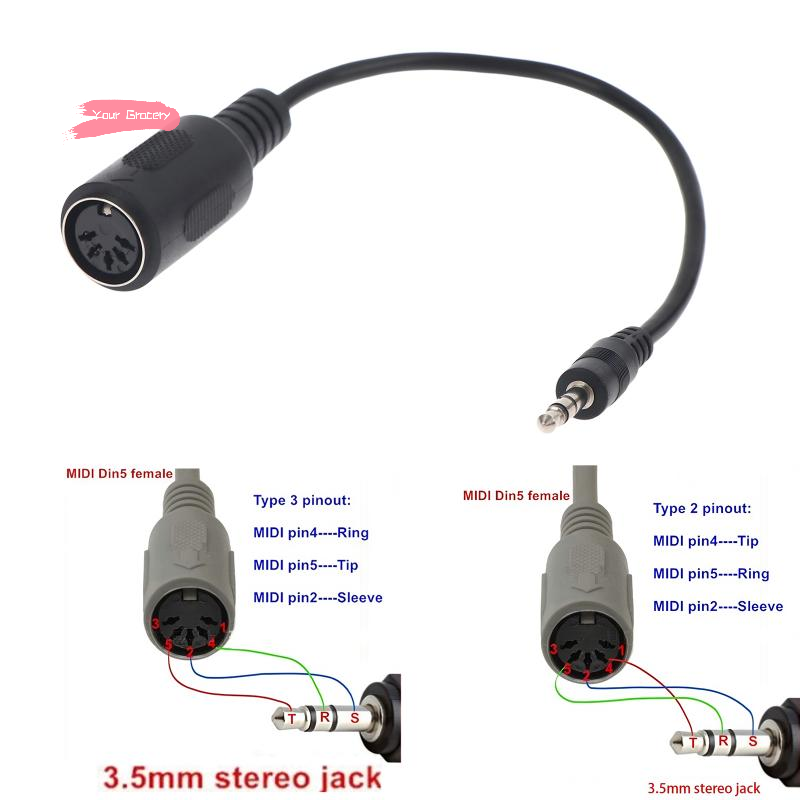 Y-MIDI Din 5 To 3.5mm TRS Conv - Trs Cable recension och pris
