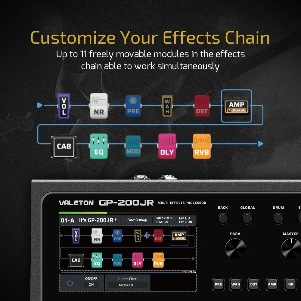 VALETON GP-200JR Guitar Bass A - Audio Interface recension och pris