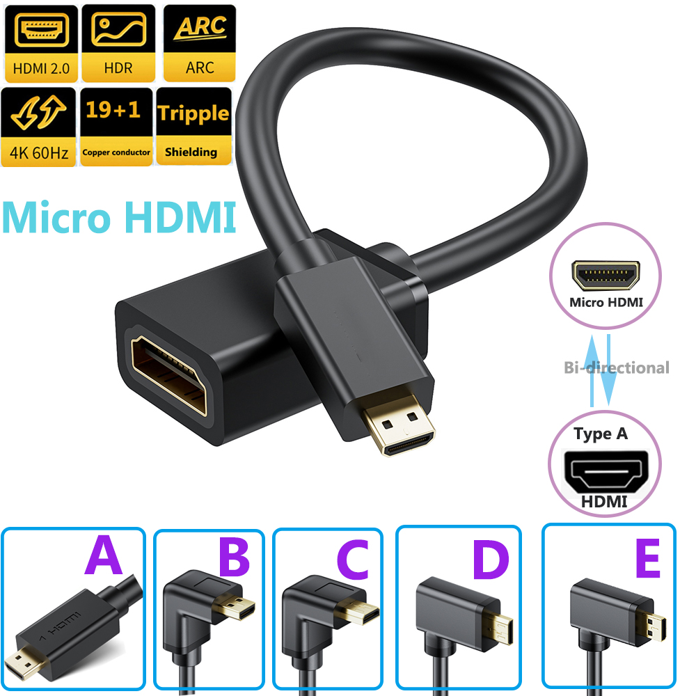 4K Micro HDMI to HDMI Cable Ad - Mdi Cable recension och pris