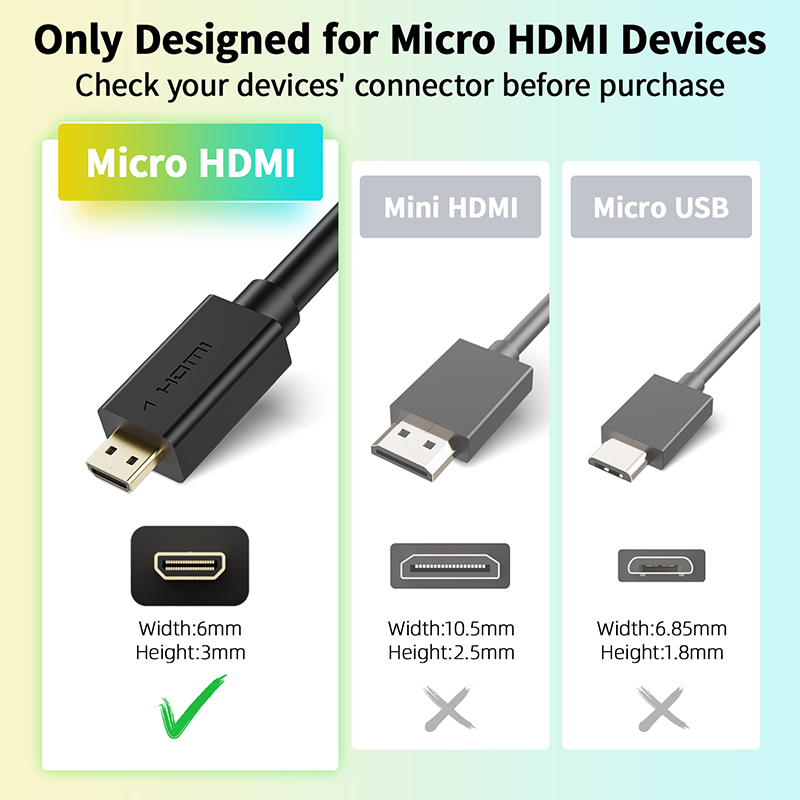 4K Micro HDMI to HDMI Cable Ad - Mdi Cable recension och pris