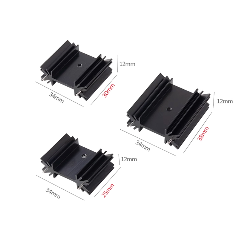 5 Pcs TO-220 Triode MOS Transi - Heatsink Aluminum recension och pris