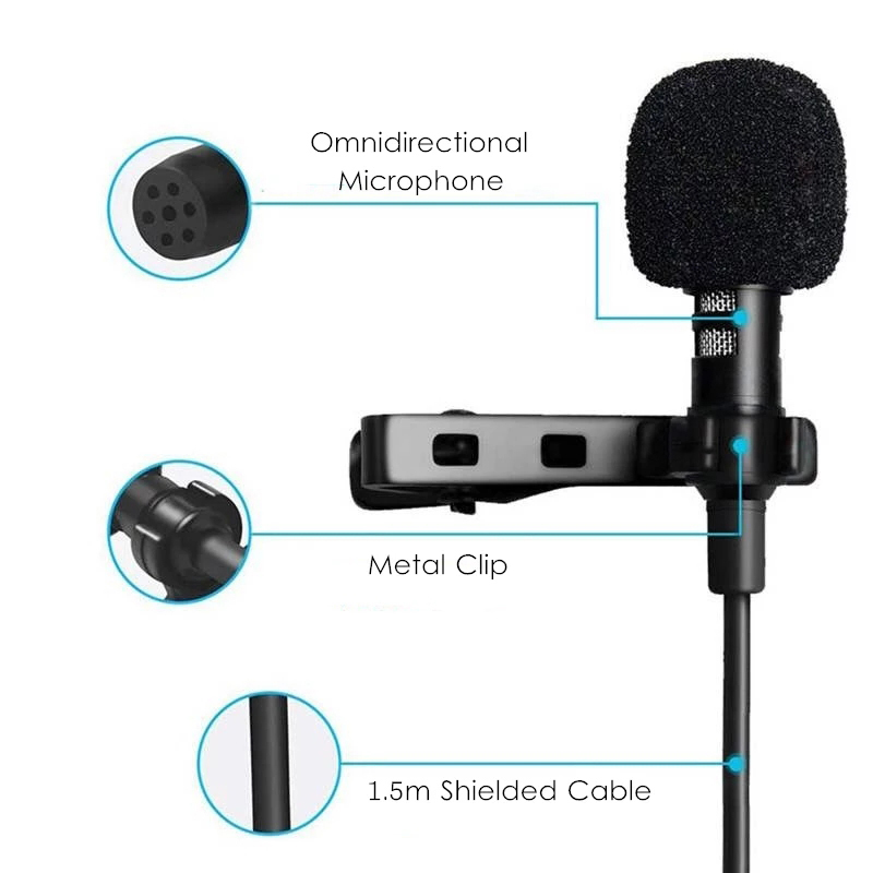 1.5m Mini Portable Lavalier Mi - Microphone Capsule recension och pris